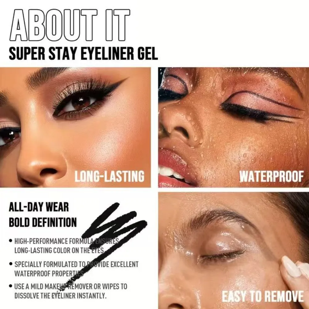 1/3 Buah/Eyeliner Coklat Hitam Halus Halus Tahan Air dan Tahan Keringat Tahan Lama Pena Bulu Mata Bawah Ulat Sutra Rias — image 5