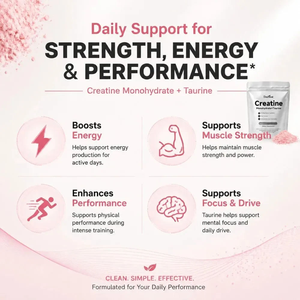 Creatine Monohydrate Taurine Powder 180g 30 Servings Muscle Strength Endurance Performance Workout Fitness Training Supplement — image 3