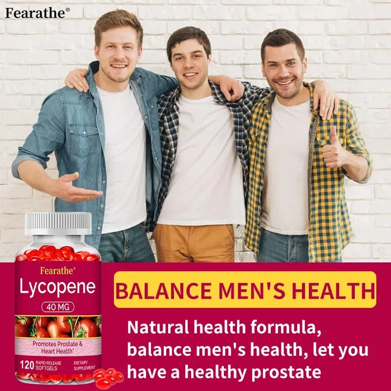 Likopena Premium 40mg Makanan Tambahan untuk Kulit Jantung Antioksidan Prostat & Kesihatan Imun Bukan GMO 30/60/120 Gel lembut