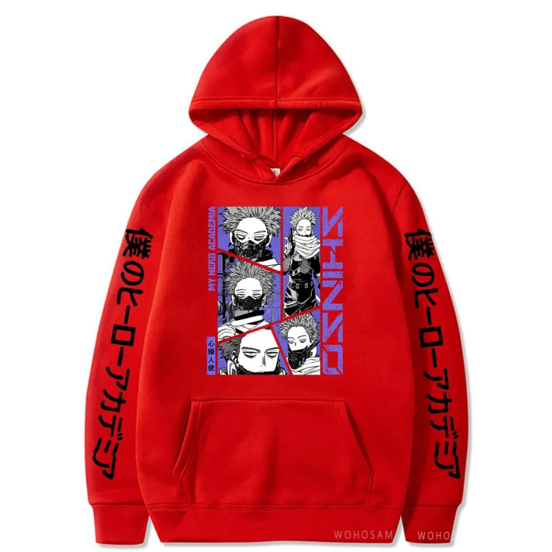 Anime My Hero Academia Hoodies Shinso Hitoshi Print Pullover Sweatshirts Harajuku Cartoon Style Crewneck Women Men Street Hoody — image 8