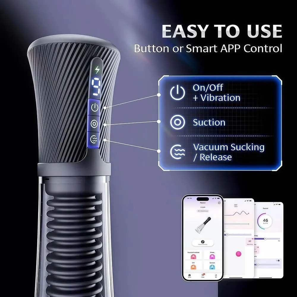 APP ควบคุมอวัยวะเพศชายปั๊มสำหรับชาย IPX7 กันน้ำชาย Masturbator ควบคุมอัตโนมัติดูดสูญญากาศเครื่องนวดสำหรับผู้ใหญ่ของเล่น — image 3