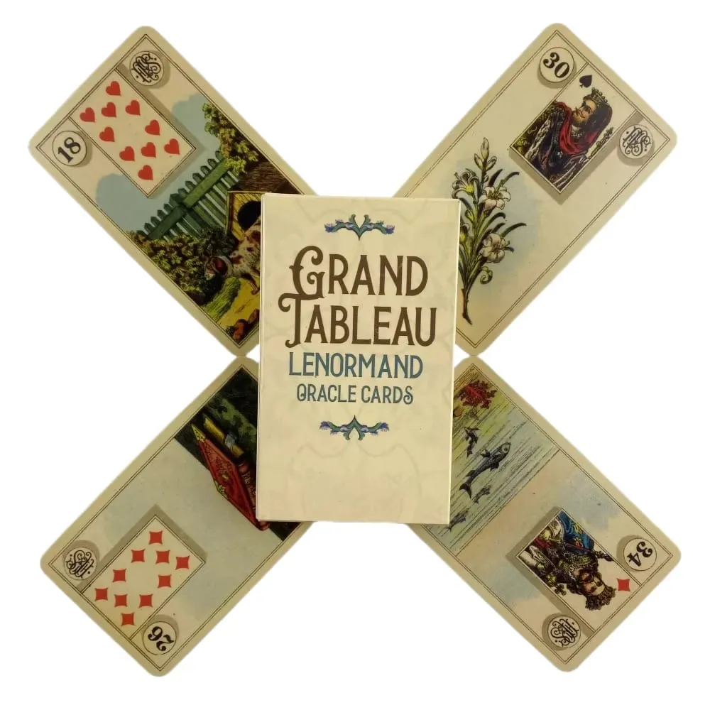 36 Arte a colori Gioco di carte Divinazione Tarocchi Tableau Grand Tableau Lenormand Panno Grand Tableau Leno — image 1
