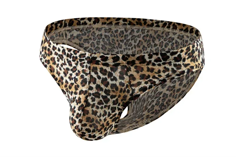 Seluar Dalam Lelaki Seksi Seluar Dalam Corak Leopard Pinggang Rendah Seluar Slip Lembut Pakaian Dalam Seluar Dalam Kantung Tangas Sexis De Hombre