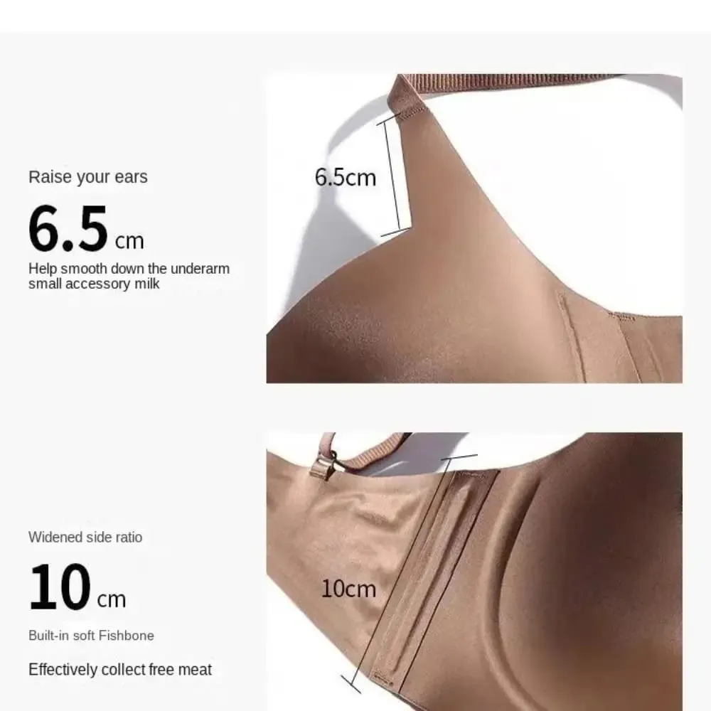 ใหม่ Anti-sagging ชุดชั้นใน Bras สีทึบบางชุดชั้นในรวบรวมชุดชั้นใน Breathable ผิวกอด Push Up Bra สำหรับผู้หญิง