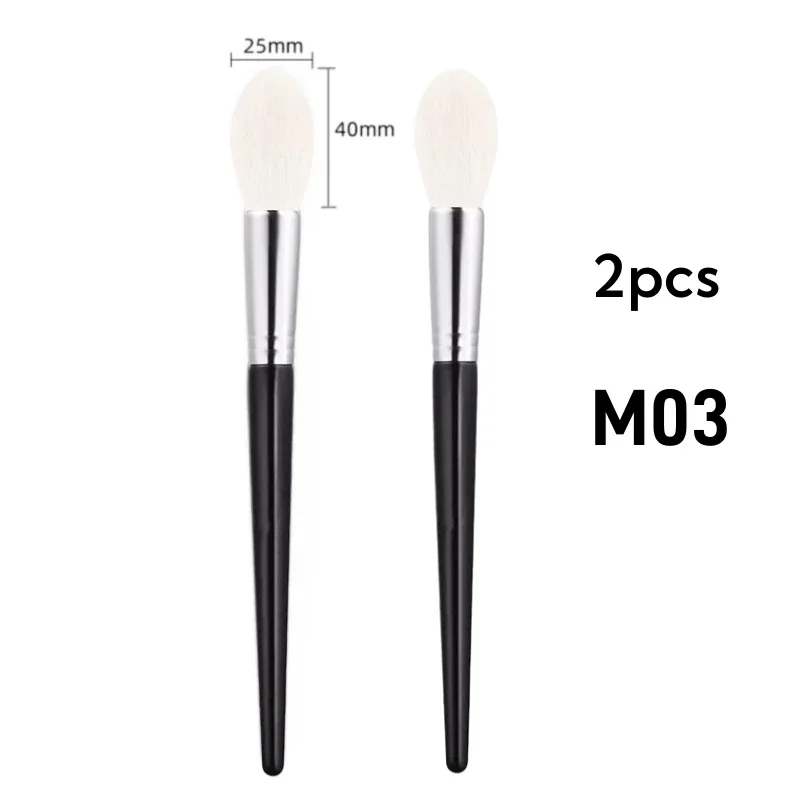 Pinceau de maquillage en poils de chèvre naturels, surligneur, outils de beauté — image 11