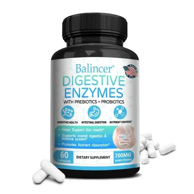 Enzima digestiva con prebiótico + suplemento probiótico: salud digestiva nutricional y apoyo inmunológico para hombres y mujeres adultos — image 10