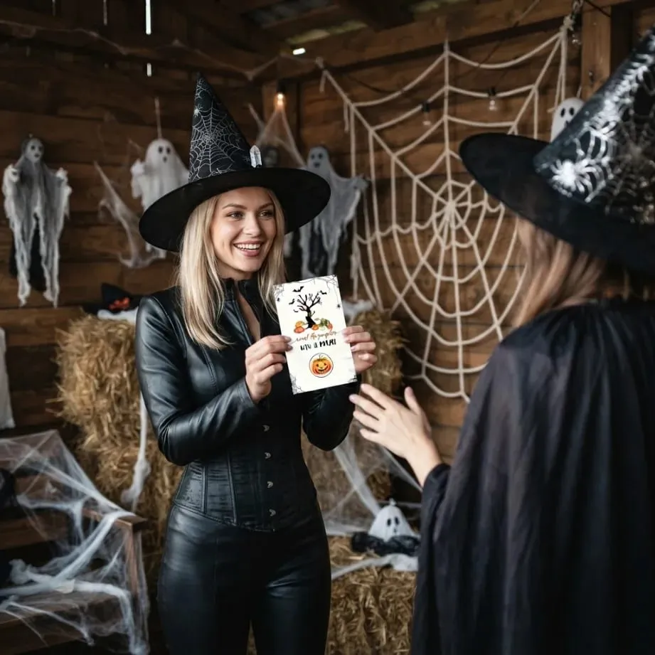 50 cartes à gratter Halloween Thème Citrouille Jeux de fête d'Halloween Grattez pour gagner ! — image 4
