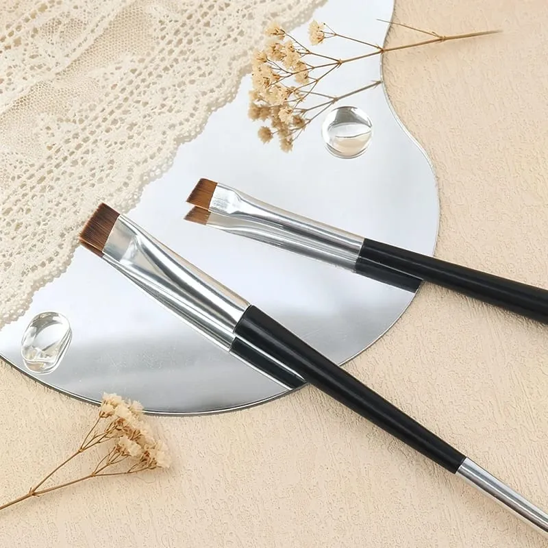 5/10pcs Double End Eyebrow Brush Eyeliner Angled Flat Head Blade Eye Liner Brow Contour Blending Makeup Brushes Make Up Tool — image 6
