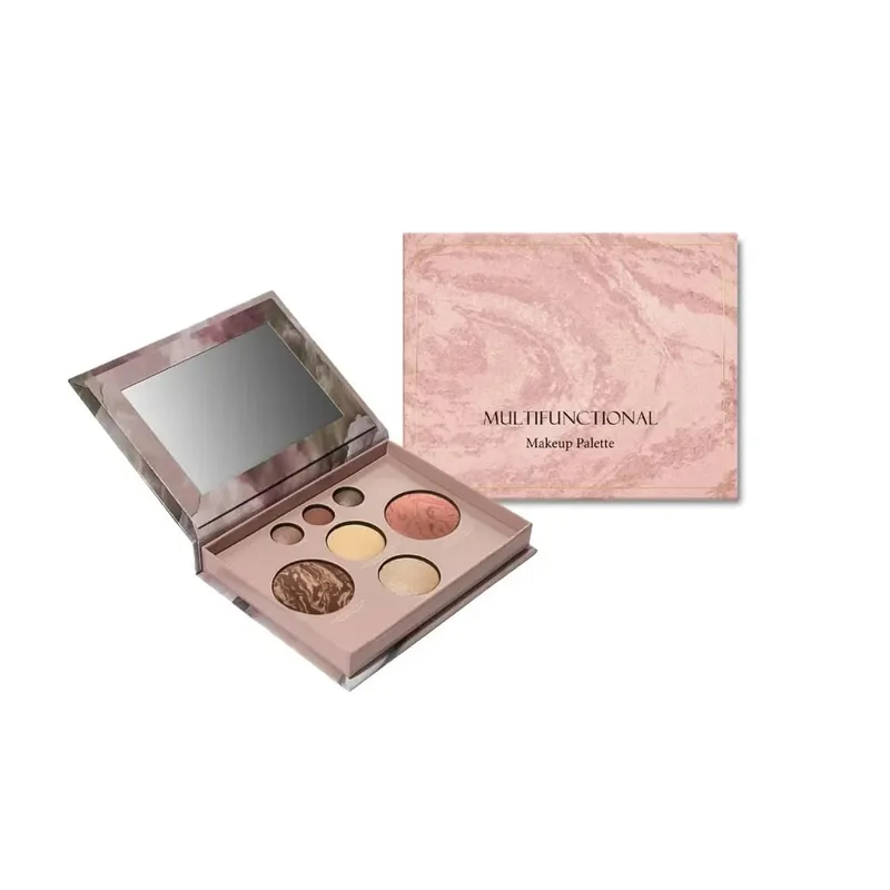 7 barev Multifunkční make-up paleta Integrovaná matná třpytivá tvářenka na oční stíny Highlight Contour Professional Paletka dárky — image 7