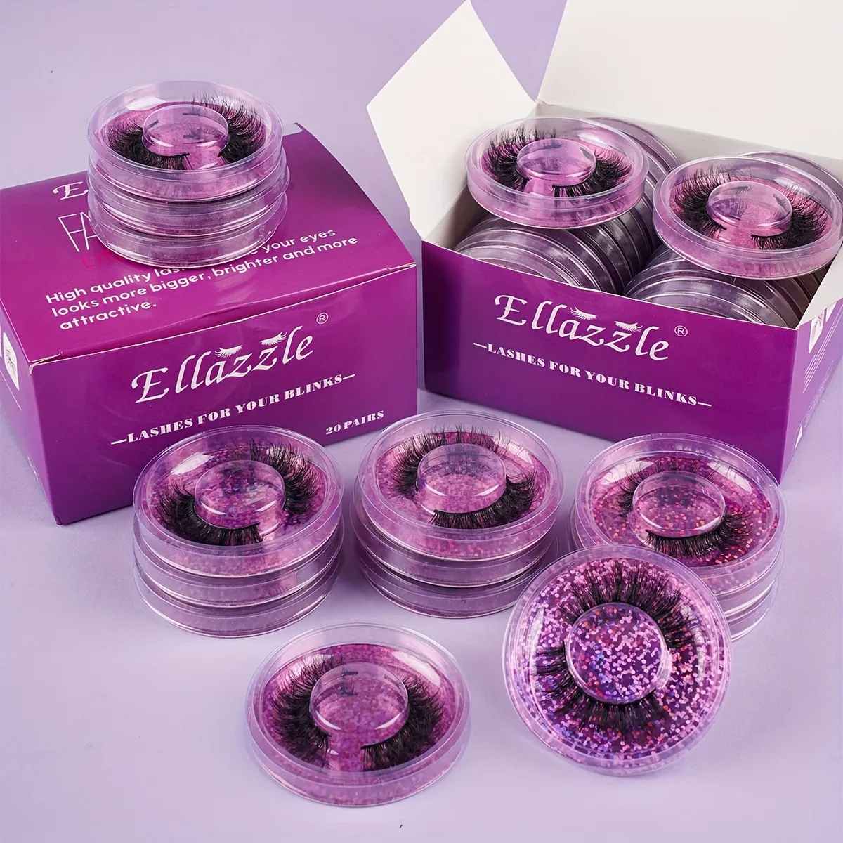 20 Đôi 4 Phong Cách Wispy Giả Chồn Lông Mi Giả Hỗn Hợp Kịch Tính Dày Cong Lông Tơ Dải Lông Mi Multipack Cho Mắt Bộ Trang Điểm — image 2