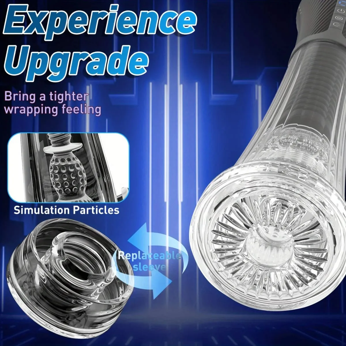 Realistisk 3D Textured Ultimate Penis Pumping Experience 9 Frekvens Vibrerande & sugande Automatisk manlig onanist Vuxenleksaker 18 — image 4