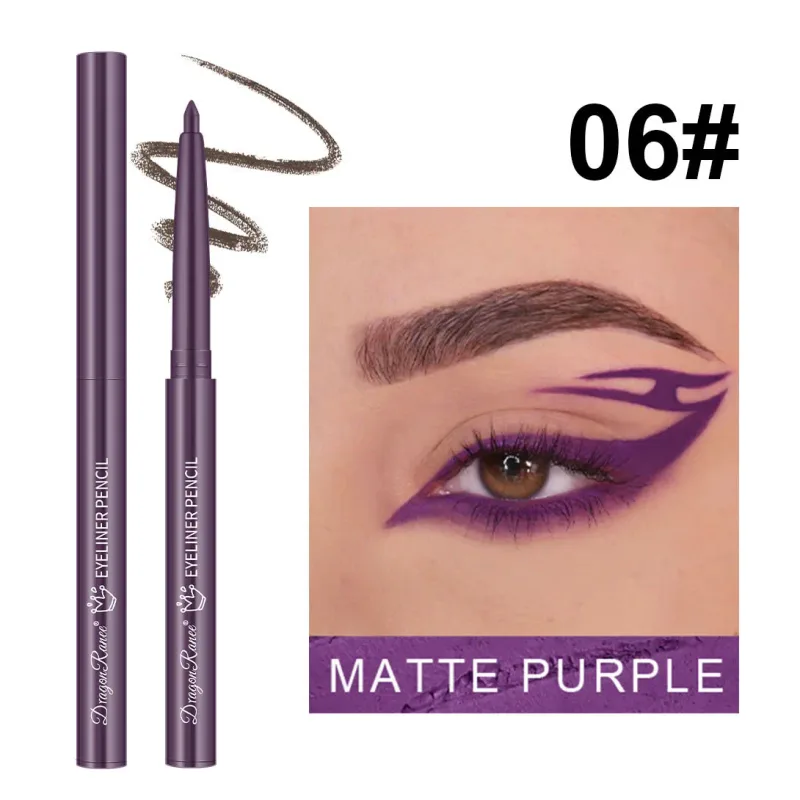 กันน้ำสีดำสีน้ำตาลอายไลเนอร์เจลดินสอ Matte Smooth Quick แห้งสวมใส่ง่าย Pearlescent อายแชโดว์ Eye Liner ปากกาแต่งหน้าสำหรับดวงตา — image 14
