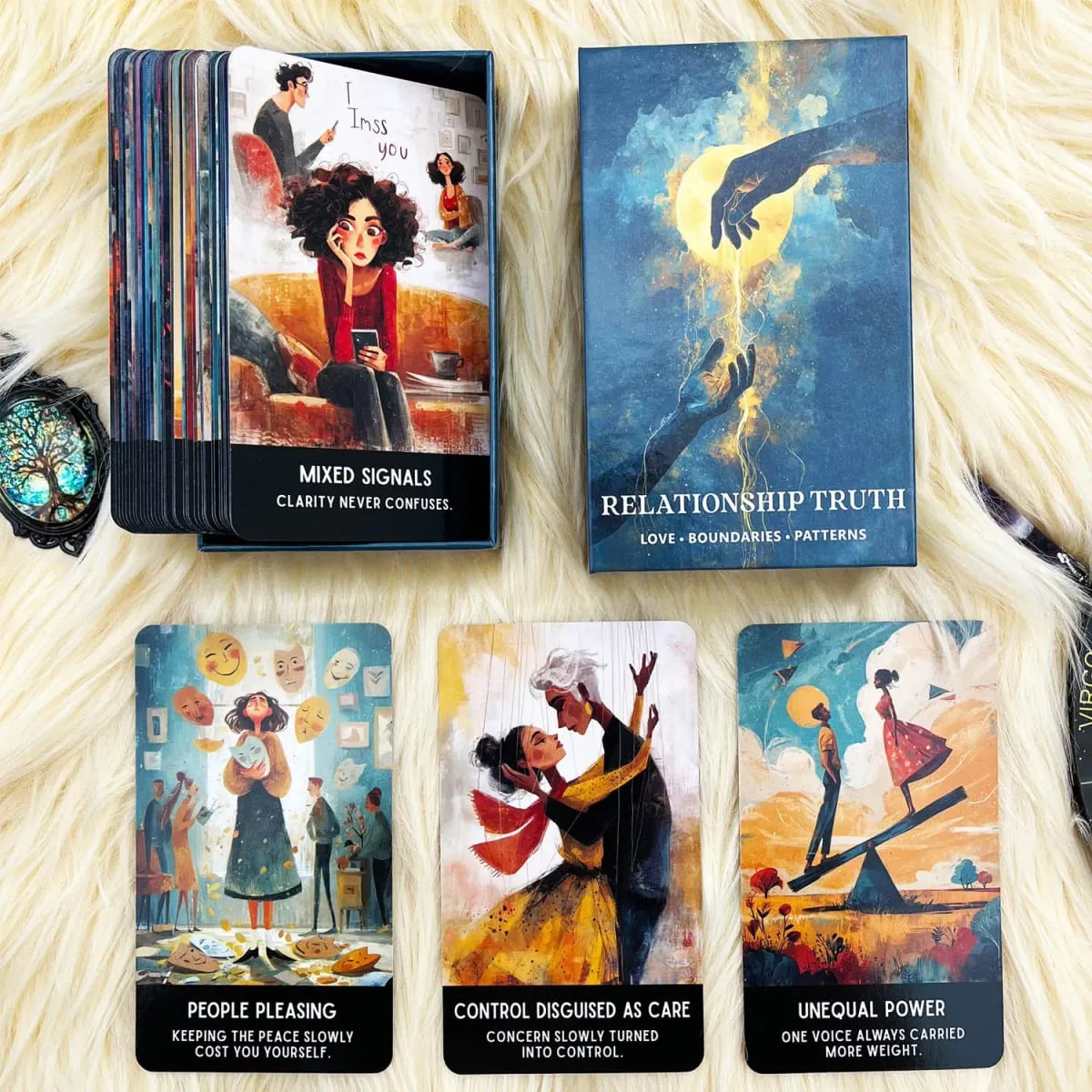 54 Carte Oracolo Verità sulle Relazioni 13x8 Cm Rivela Modelli di Comunicazione Gioco di Carte per la Crescita Personale Mazzo Intuitivo — image 2