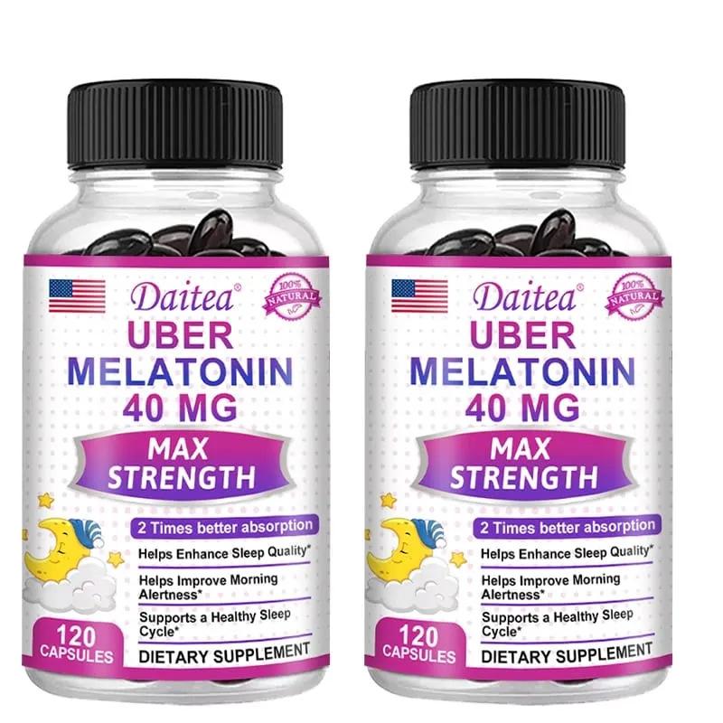 Les capsules Daitea Super Melatonin-40 mg contiennent de la vitamine C vous aident à vous endormir plus rapidement, à soulager l'insomnie et à améliorer la qualité du sommeil. — image 12