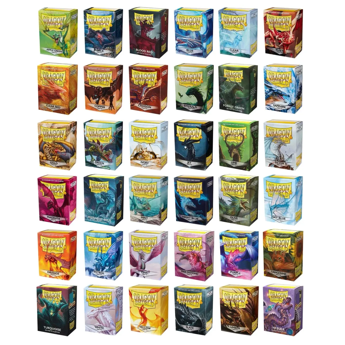100 ชิ้น/กล่อง 66*91 มม.Multicolor Dragon Shield Matte การ์ดปกการ์ดสำหรับ PTCG/Star การ์ด/MGT — image 1