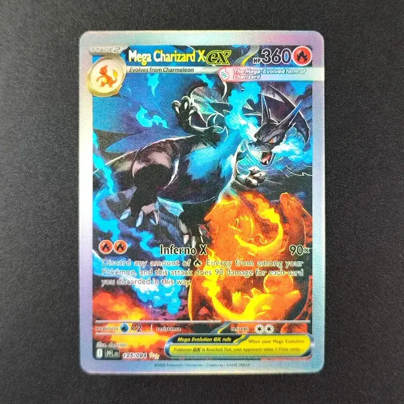 DIY Pokemon Cards Mega Charizard X EX PFL EN 130/094 125/094 Hyper Rare Collectibles PTCG Trading Card — image 3
