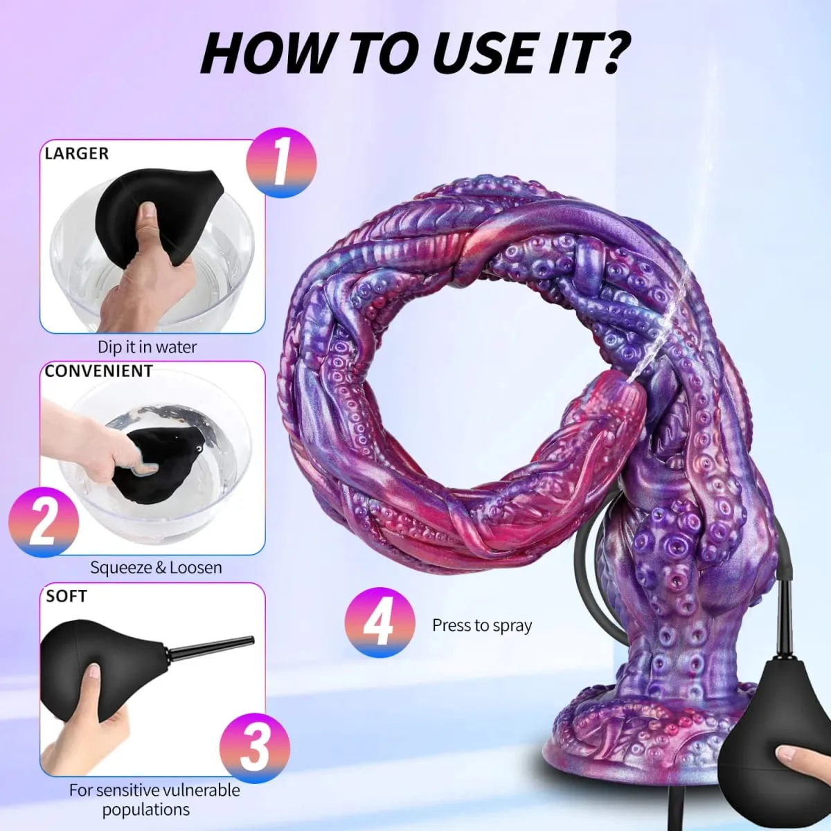 Octopus Tentacles Ejaculation Dildo Extra-Long Monster Dick Anal Plug Squirting Penis Buttplug Adult Sex Toys For Men Women BDSM