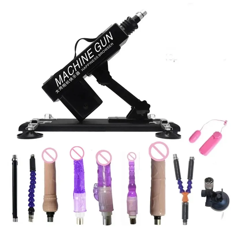 Macchina automatica del sesso del vibratore del motore forte con gli allegati del dildo Giocattoli regolabili del sesso della macchina di amore della pistola per il gioco adulto delle donne dell'uomo — image 14