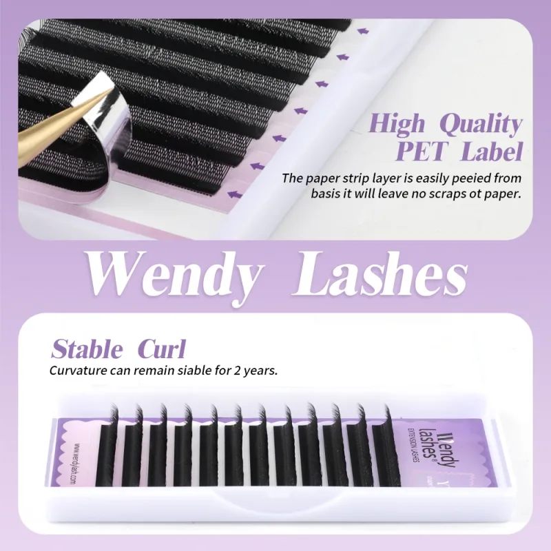 Wendy Lashes YY รูปร่างขนตาอัตโนมัติดอก W รูปร่าง Bloom 3D 4D 5D 6D 8DPremade อุปกรณ์ขนตาสีดำ Cilios 5D — image 5