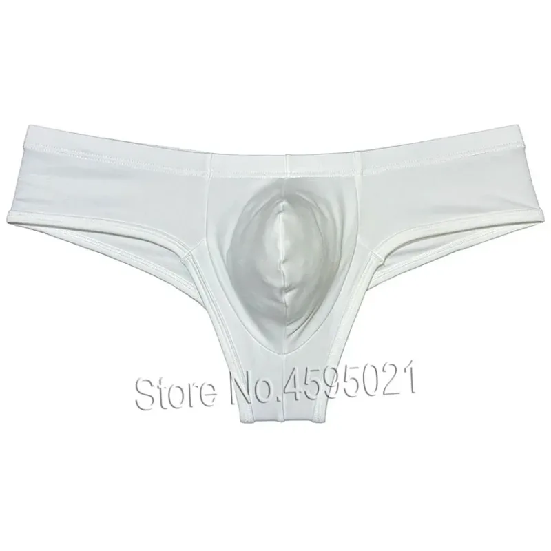 Men's Low Waist Bikini Briefs Underwear Male Bikini Enhance Pouch Boxershorts Micro Trunks Underpants Soft Briefs — image 14