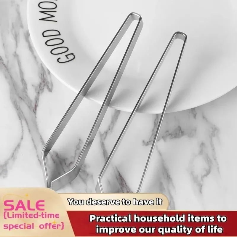 1/2Pcs Stainless Steel Fish Bone Tweezers Pincer Clip Puller Remover Tongs Fish Bone Plucking Clamp Kitchen Gadgets Tools — image 6