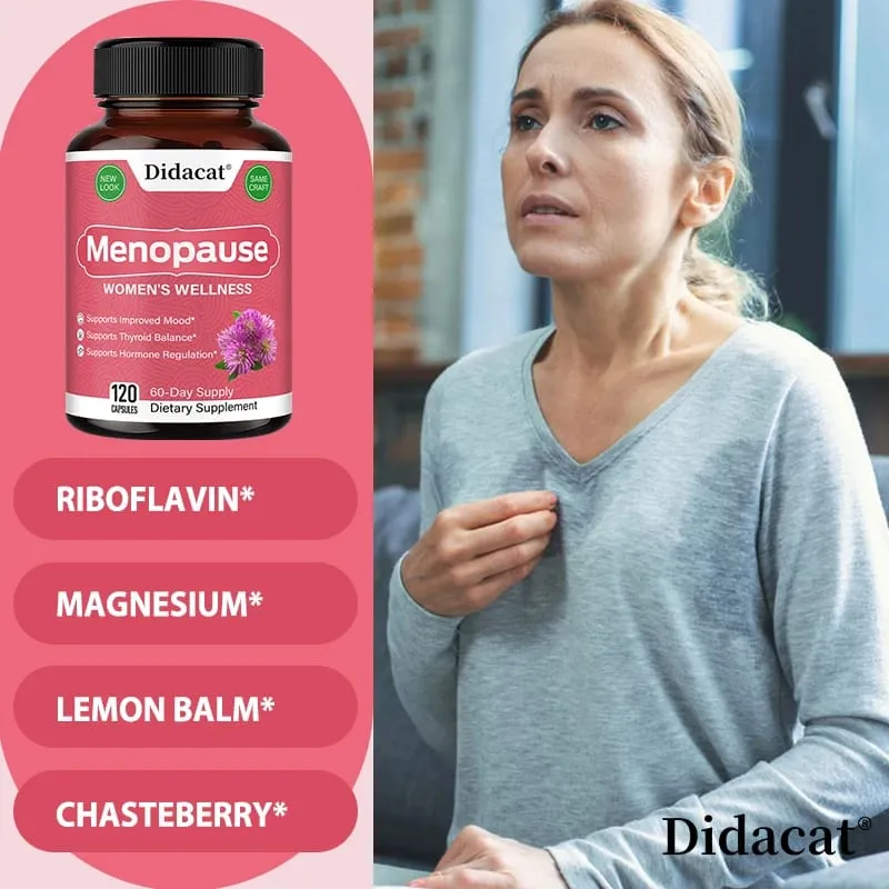 Kapsułki łagodzące menopauzę Wspomagają kontrolę wagi Poprawiają metabolizm Suplementy poprawiające nastrój Antystresowe zmęczenie i niepokój — image 5