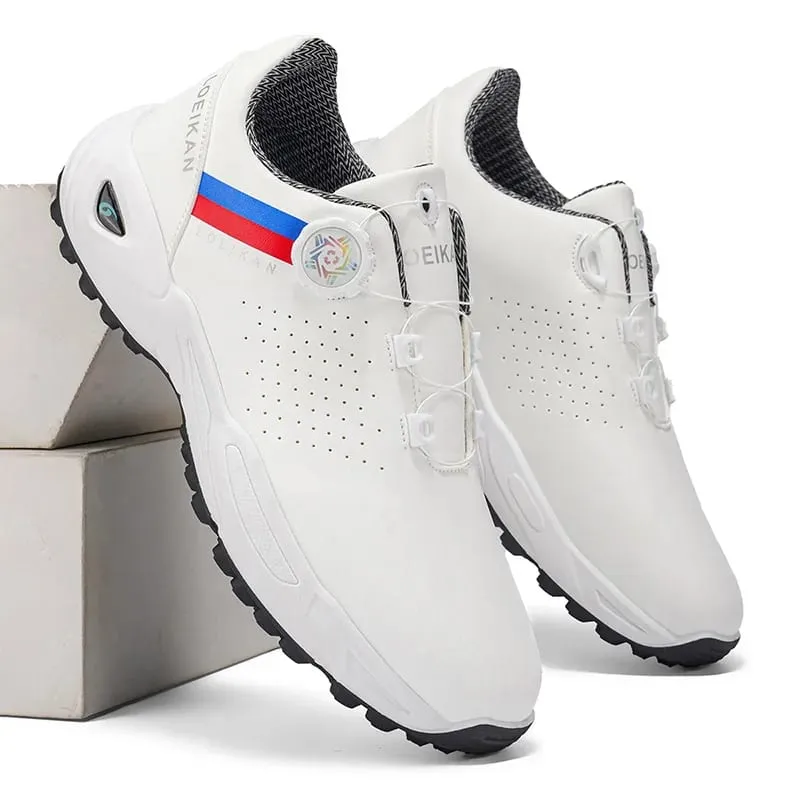 Chaussures de golf pour hommes | Fermeture à bouton rapide | Baskets de golf antidérapantes sans crampons — image 8