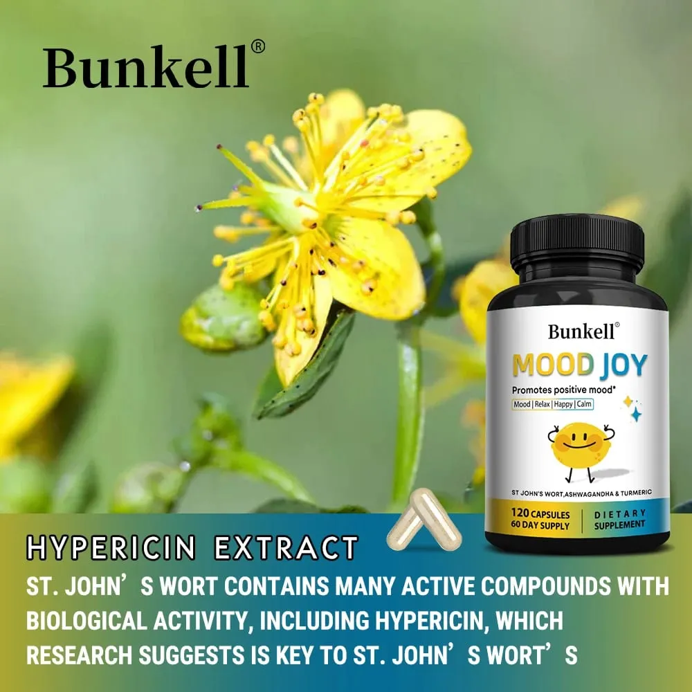 St. John's Wort Complex with Ashwagandha & Turmeric - Mood Stress Relief Calm Relaxation Mental Health & Sleep Support — image 1