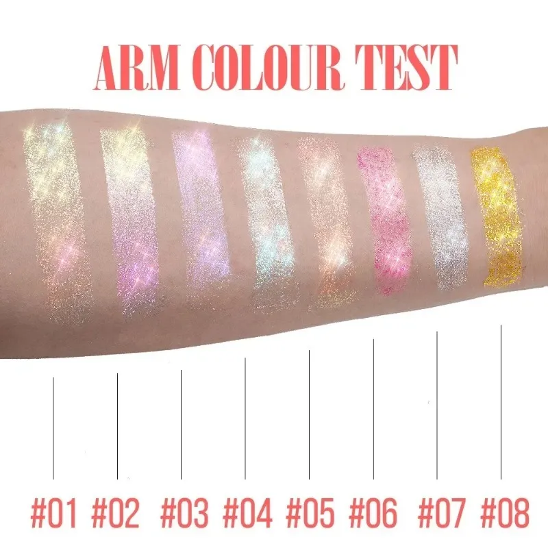 Sparkling Sequins Glitter GEL Face Body Eye ภาพวาด Shine Liquid สีขาว Silvery Pearl GLOSS Eye Brighten STAGE แต่งหน้าตกแต่ง — image 6
