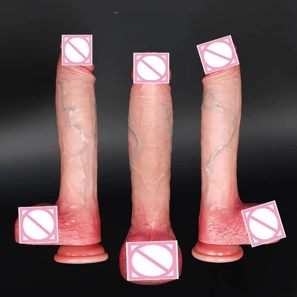 Realistisk silikone sugekop dildo teleskopisk stødvibrator Opvarmning Fjernbælte Voksen sexlegetøj til kvinder par — image 3