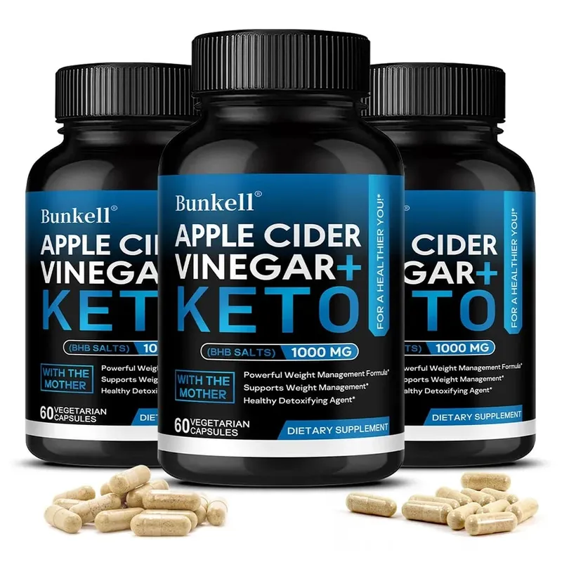 Keto æblecidereddike kapsler 1000mg understøtter metabolisk funktion Fordøjelse appetitstyring og kropsrensning — image 11