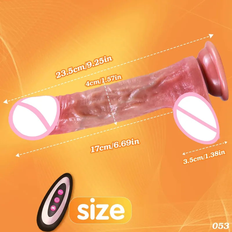 9 trybów wibracji 3 tryby rozciągania i 3 tryby wytrząsania Dildo elektryczne kobiece zabawki erotyczne silikonowe Dildo teleskopowe wibracje wibracyjne ogrzewanie 18+ — image 12