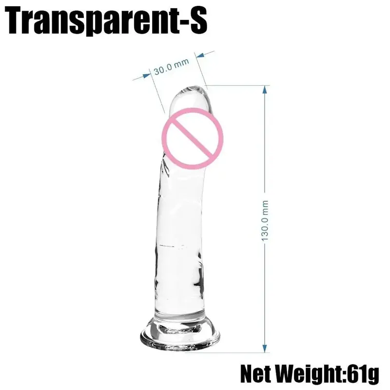 Realistico piccolo dildo in gelatina di silicone per donne con ventosa compatibile con strapon plug anale giocattolo del sesso per adulti per donne — image 8