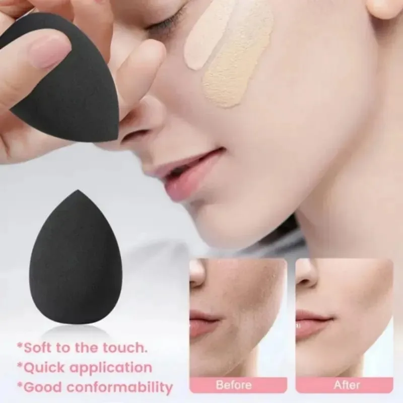 Set alat solek 19pcs termasuk 13pcs berus solek lembut 3 puff bedak segi tiga dan 3 telur kecantikan berbentuk titisan — image 4
