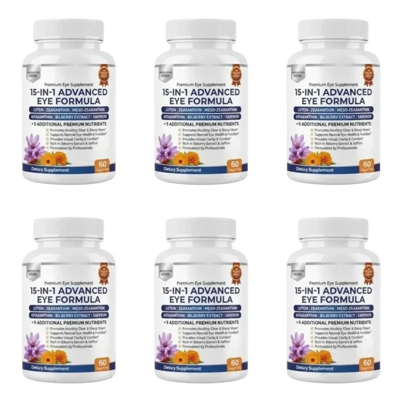 Premium 15-in-1 Advanced Eye Formula mit Lutein, Zeaxanthin, Astaxanthin, Heidelbeere und Safran, unterstützt das Wohlbefinden der Augen, 60 Kapseln — image 10