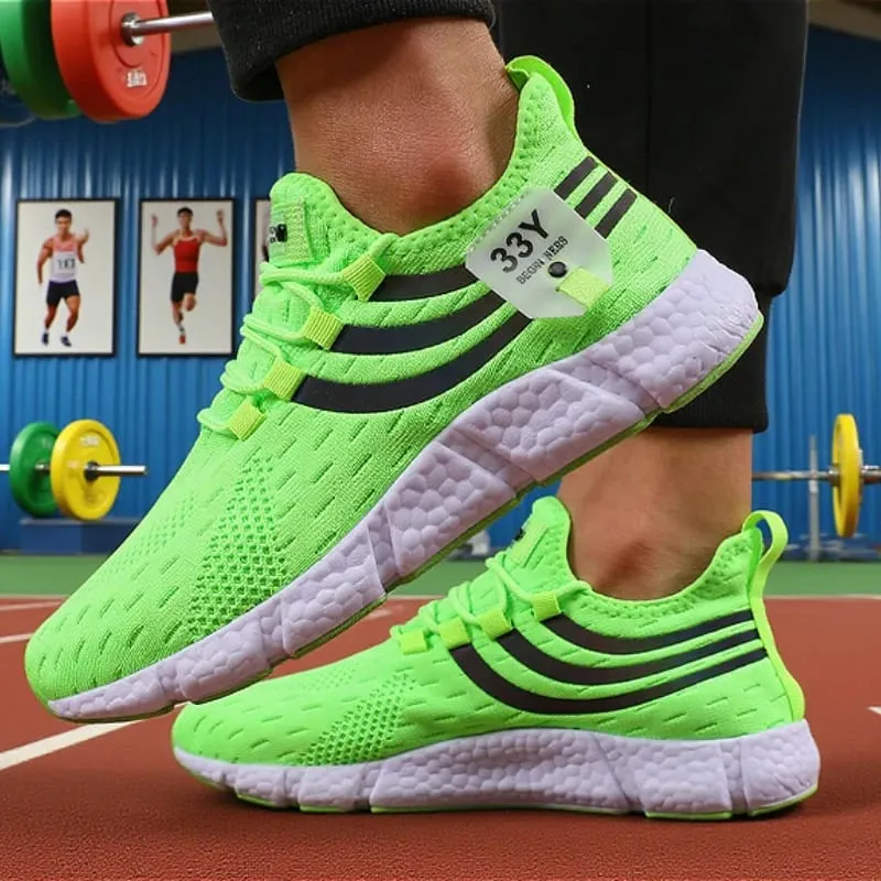 Tênis de malha masculino leve confortável macio respirável tênis de corrida atlético tenis multi colorido sapatos de caminhada — image 5