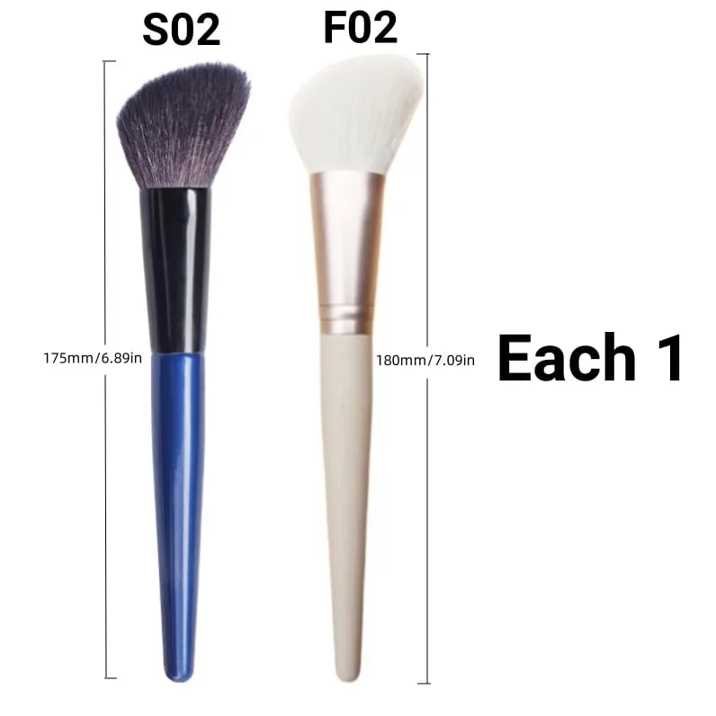 Angled Sculpting Brush Contour Natural Goat Hair Face Blusher Powder Makeup Brushes — image 10