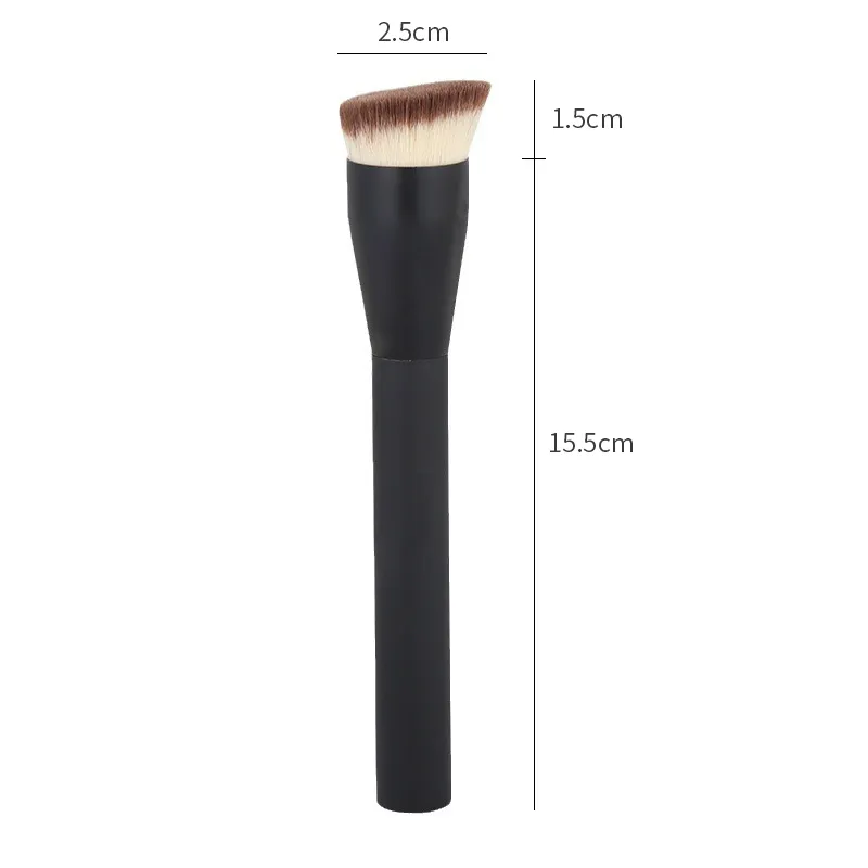 Flat Top Foundation Makeup Brushes Flat Angled Synthetic Hair Face Contour Foundation Liquid Cream Bronzer Buffing Makeup Tool — image 6