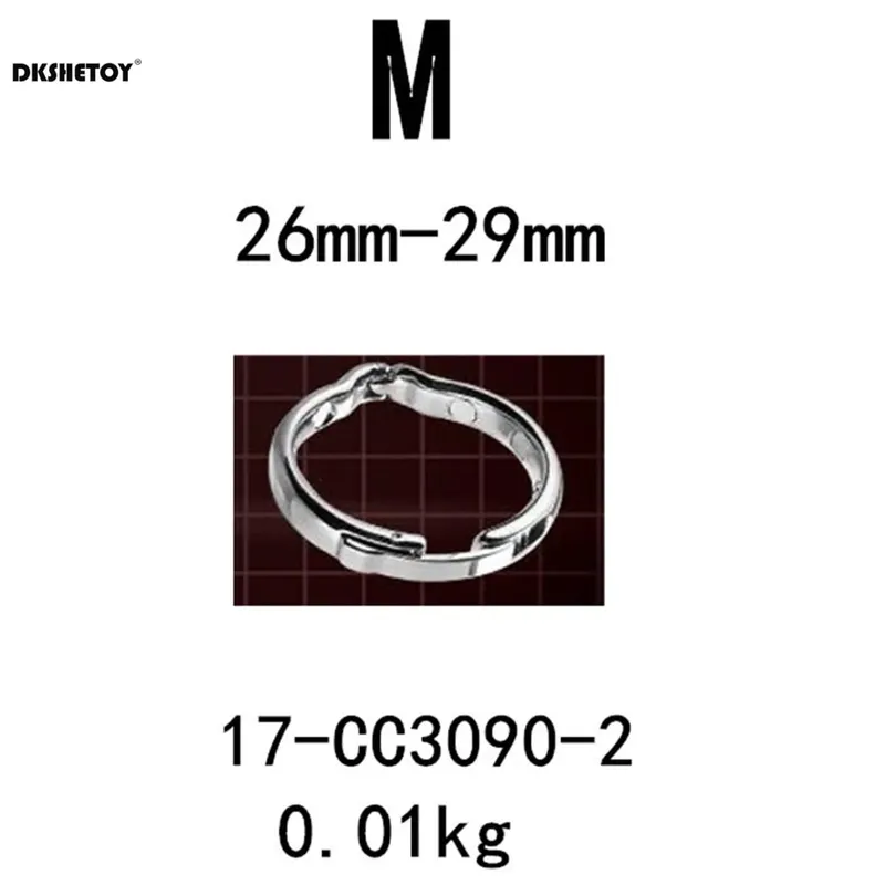 Metal S/M/L/XL Størrelse Forsinkelse Ejakulation Penis Bondage Ring Rustfrit Stål Mand Penis Lock Cock Ring Sæt Erektion Sexlegetøj til mænd — image 6