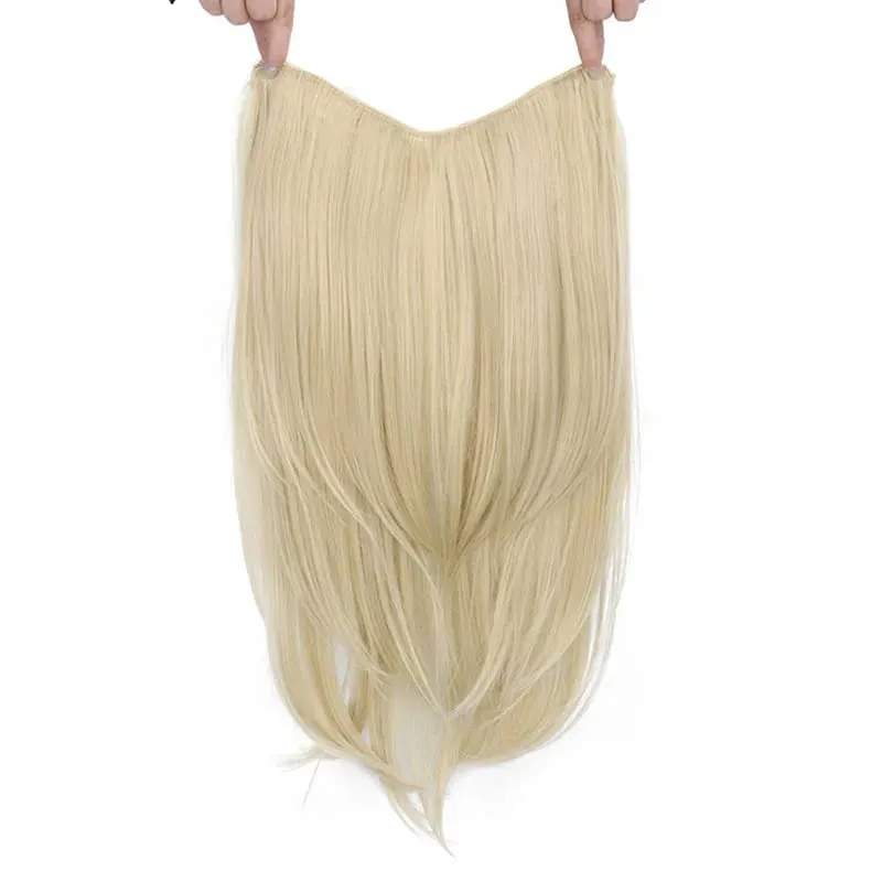 22 นิ้วสังเคราะห์ยาว Micro CURLY Layered Hair EXTENSION Patch ธรรมชาติที่มองไม่เห็น One Piece วิกผมสำหรับผู้หญิง — image 15