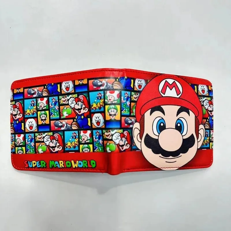 Super Mario สั้นกระเป๋าสตางค์นักเรียนบุคลิกภาพ Kawaii PU กันน้ำมัลติฟังก์ชั่พับสะดวกเปลี่ยนคลิป — image 3