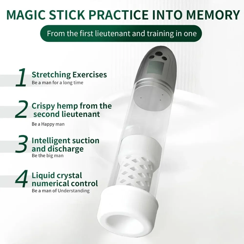 LCD Männlich Streicheln Spielzeug Automatische Druck Penis Erektion Training Reduktion Empfindlichkeit Sex Gerät Saug Vibration Masturbator — image 5