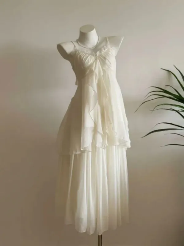 Nowe letnie zestawy damskie w stylu vintage eleganckie wzburzyć koronkowy szyfonowy projekt Mini spódnica garnitur wróżka kobiece słodkie koreańskie modne stroje 2025 — image 11