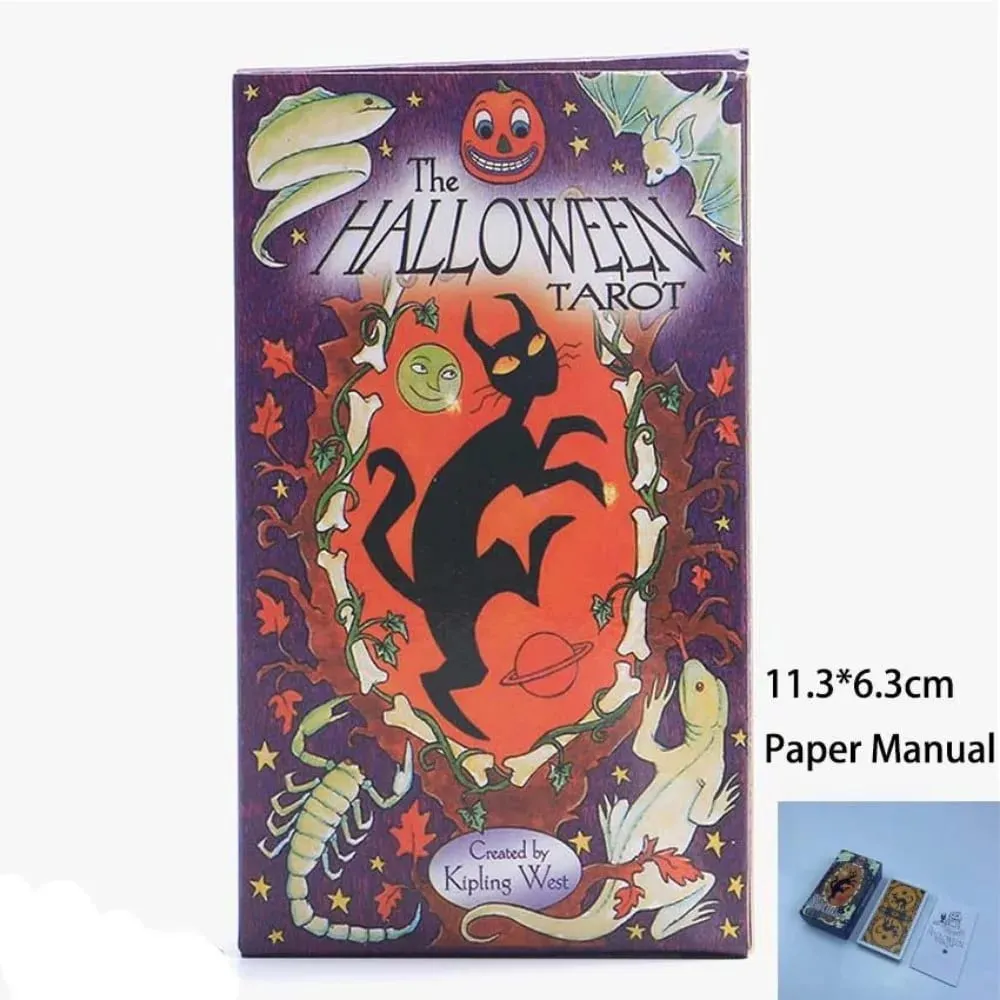 11,3 x 6,3 cm Das Halloween-Tarot-Deck-Kartenspiel-Papierhandbuch — image 2