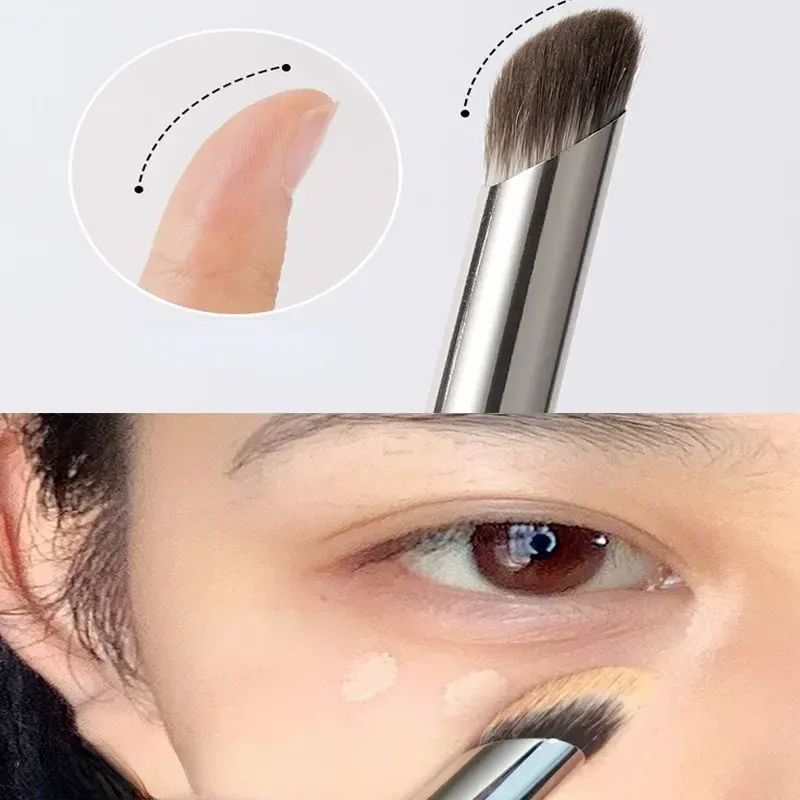1 Pz Pennelli per trucco correttore Precisione morbida e soffice Pennello per sbavature Copertura per acne Occhiaie Strumenti per trucco di dettaglio multifunzione — image 2