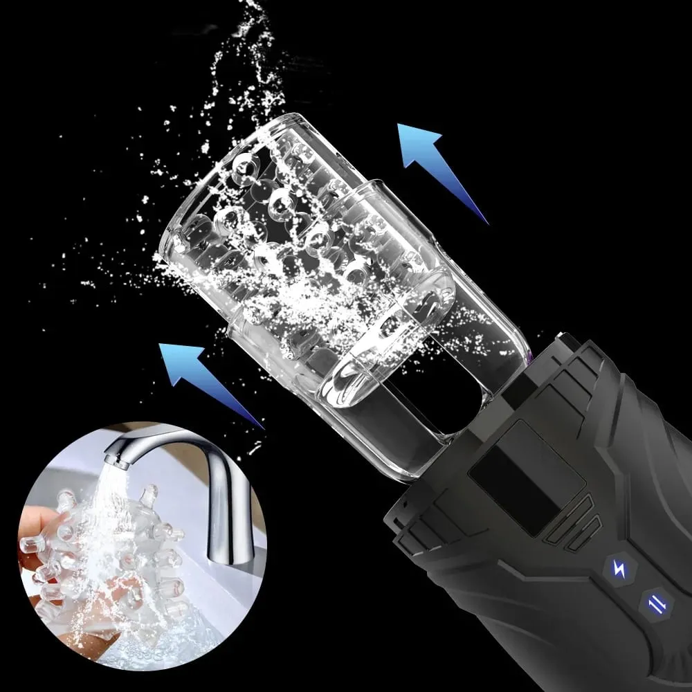 Masturbatore maschile automatico con rotazione telescopica Masturbazione con ventosa Simulazione Pistone per pompini Giocattolo adulto del sesso per uomini — image 4