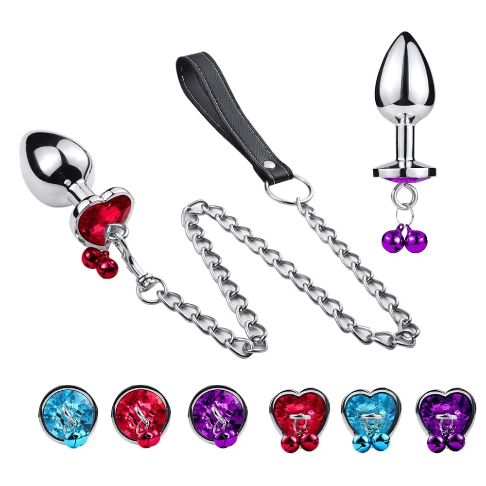 3 größen Metall Glocke-förmigen Anal Plug Traktion Kette Anal Massage Prostata Stimulation Massage Werkzeuge Erwachsene Sex Spielzeug Für paare — image 5