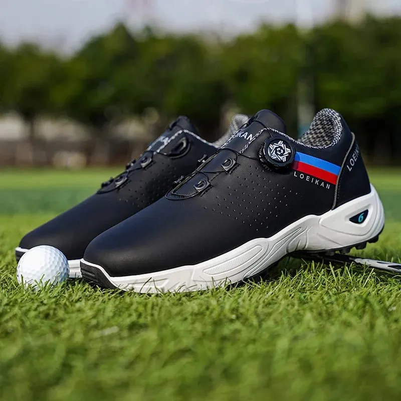 Chaussures de golf pour hommes | Fermeture à bouton rapide | Baskets de golf antidérapantes sans crampons — image 1