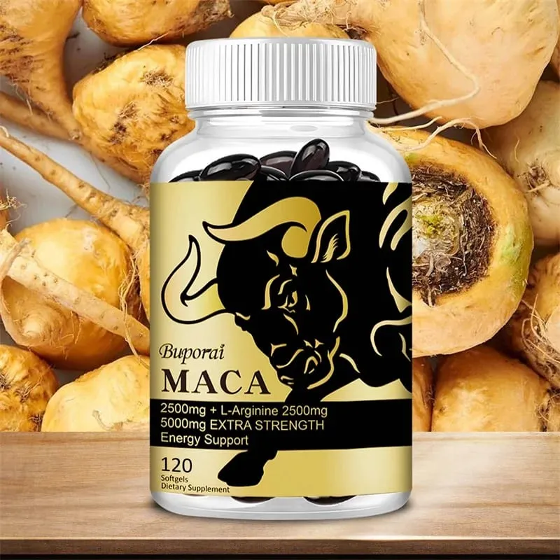 Doplněk kořene Maca – s Panax Ginseng pro zvýšení energie Zlepšení vytrvalostní svalové síly a sportovního výkonu — image 1
