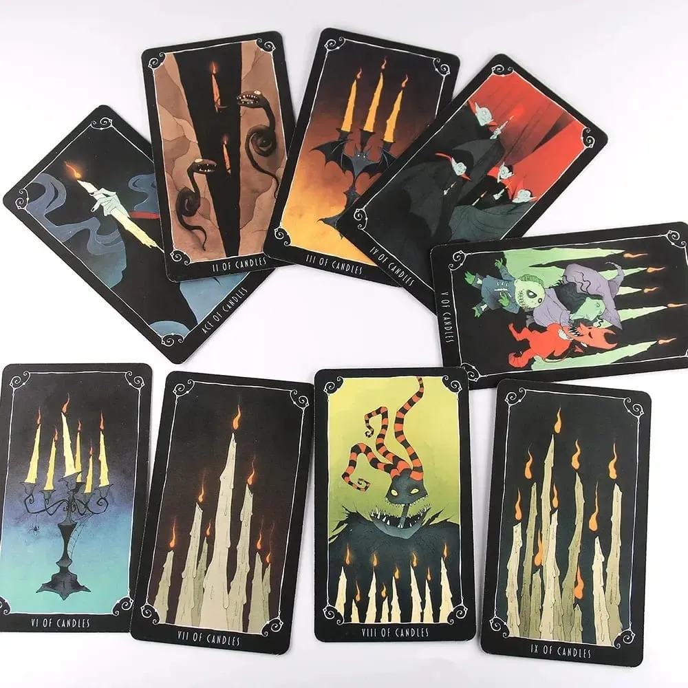 10,3*6cm Fortune Nightmare Before Christmas Stolní hra Taort Sortilege High Magic Tarot Deck Rider Waite — image 4